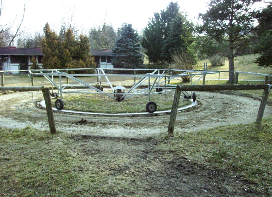 Führanlage mit Rädern vor Umbau